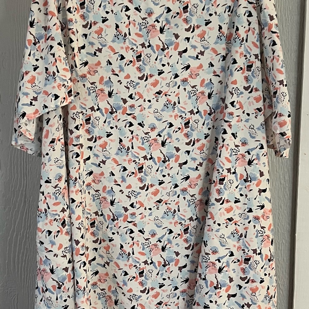 Torrid Pink and White Midi Sundress with Raglan Sleeves